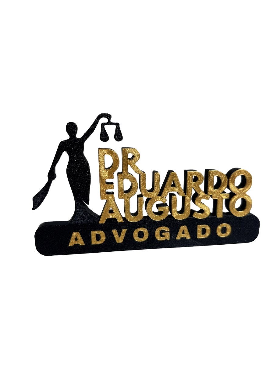 Placa de profissão personalizada — Dr Eduardo Augusto Advogado
